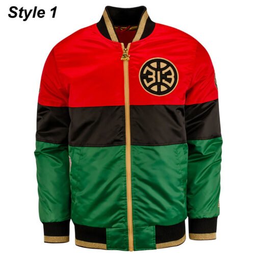 Black History Month Detroit Pistons Color Block Jacket