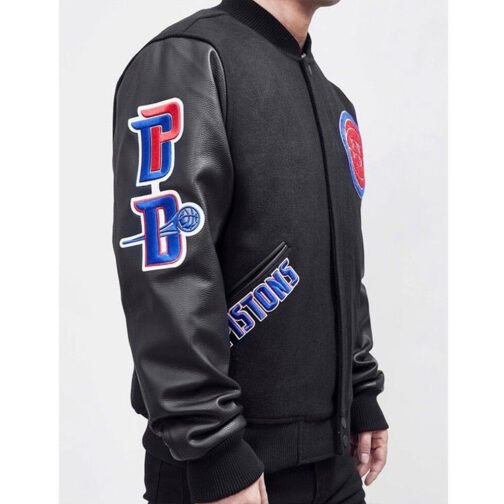 Detroit Pistons Letterman Jacket - Image 8