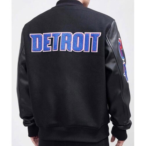 Detroit Pistons Letterman Jacket - Image 4