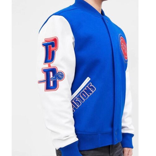 Detroit Pistons Letterman Jacket - Image 7