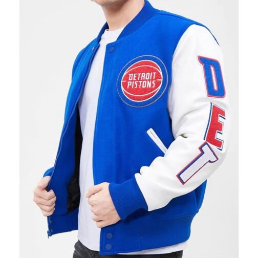 Detroit Pistons Letterman Jacket - Image 5