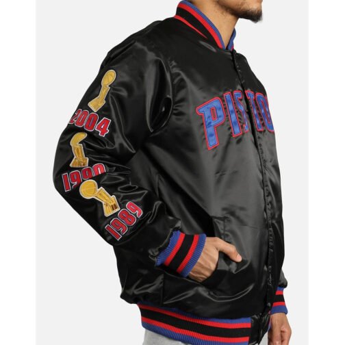 Detroit Pistons Finals Satin Jacket - Image 3