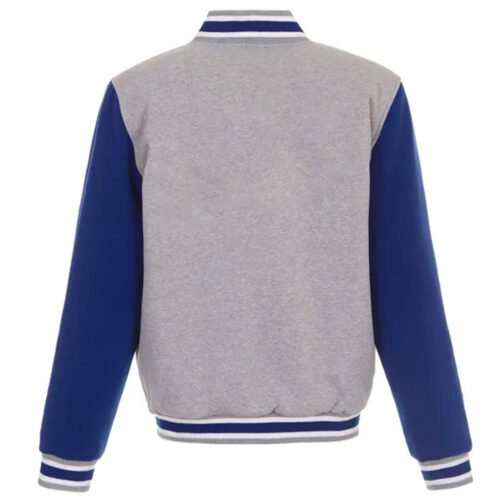 Detroit Pistons Gray and Royal Varsity Wool Jacket - Image 2