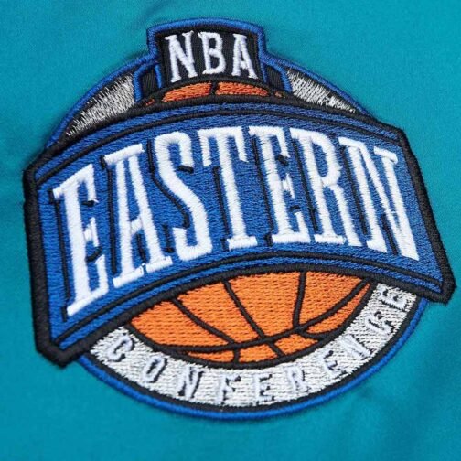 Detroit Pistons Heavyweight Aqua Satin Jacket - Image 5