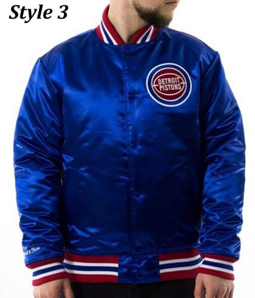Starter 90’s NBA Detroit Pistons Blue Jacket - Image 3