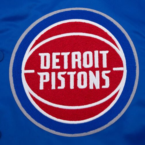 Detroit Pistons Mashup Classic Rib Satin Jacket - Image 6