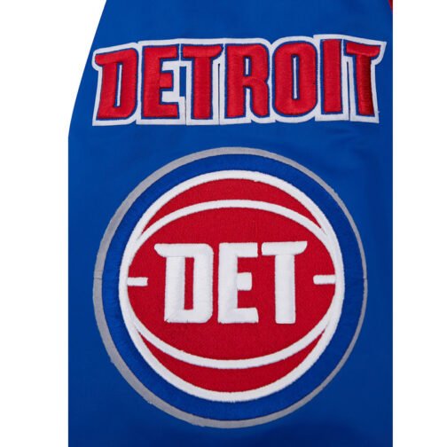 Detroit Pistons Mashup Classic Rib Satin Jacket - Image 7