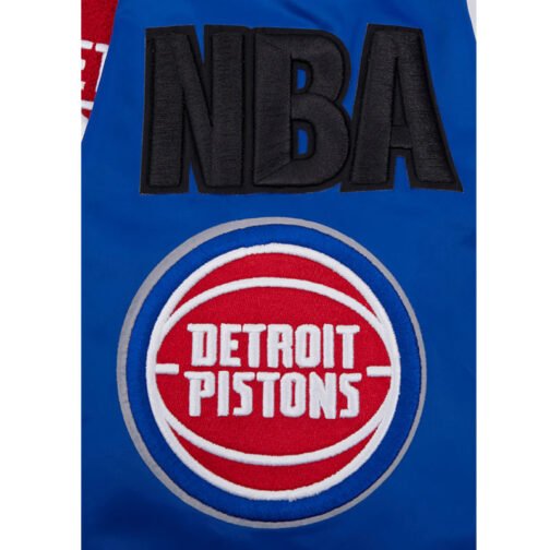 Detroit Pistons Mashup Classic Rib Satin Jacket - Image 8