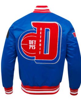 Detroit Pistons Mashup Classic Rib Satin Jacket