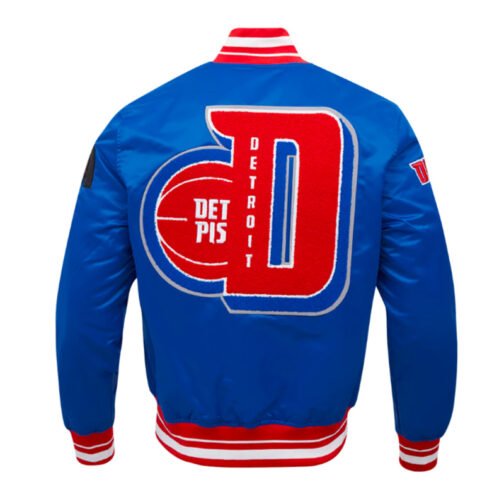 Detroit Pistons Mashup Classic Rib Satin Jacket - Image 2