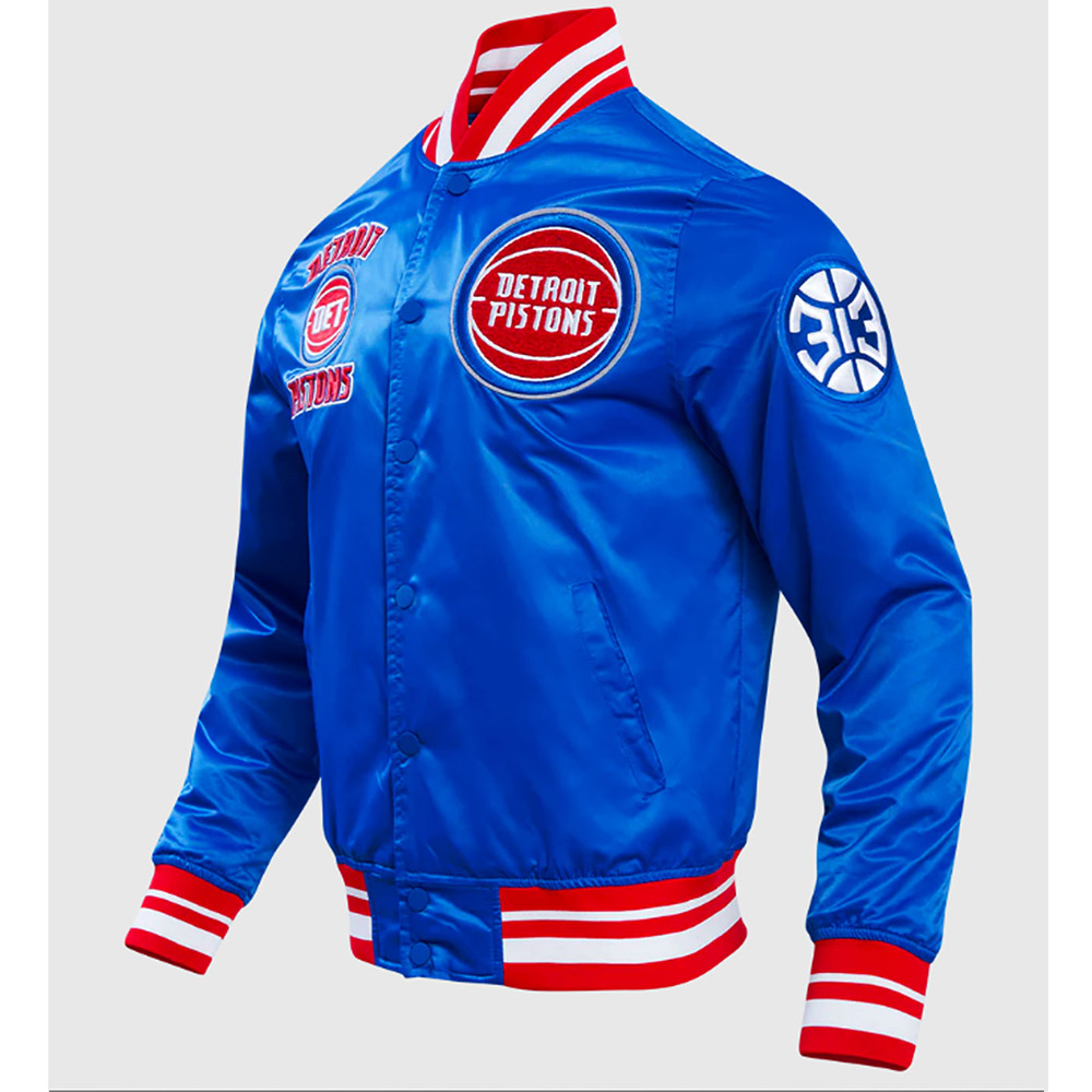 Detroit Pistons Retro Classic Rib Jacket - Image 6