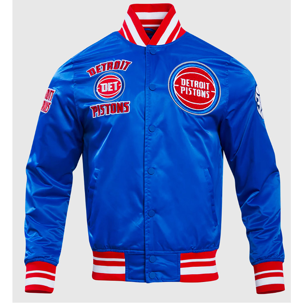 Detroit Pistons Retro Classic Rib Jacket - Image 2