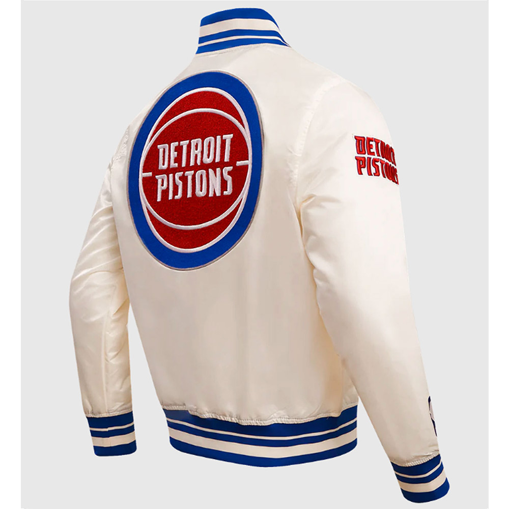 Detroit Pistons Retro Classic Rib Jacket - Image 7