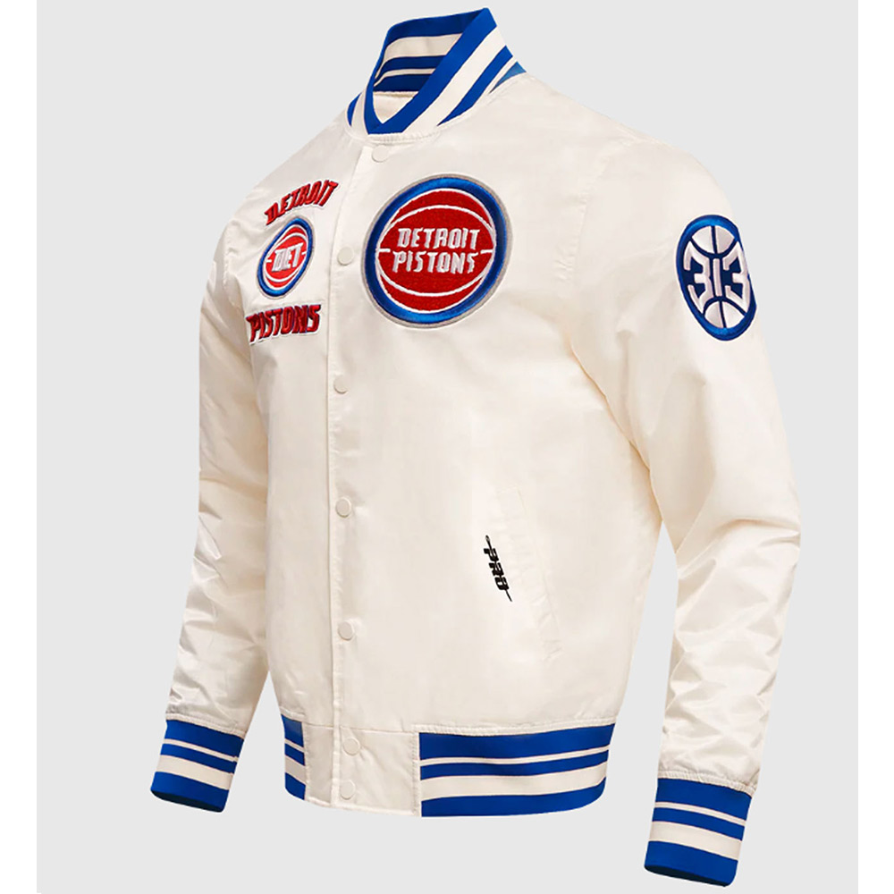 Detroit Pistons Retro Classic Rib Jacket - Image 5