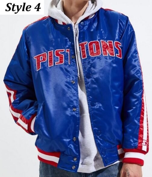 Starter 90’s NBA Detroit Pistons Blue Jacket - Image 4