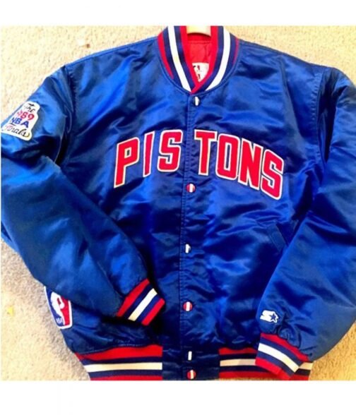 Starter Detroit Pistons NBA Satin Jacket - Image 4