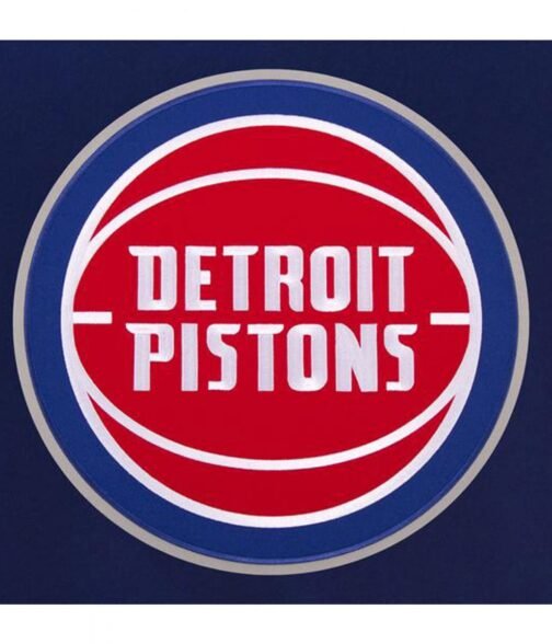 Varsity Detroit Pistons Royal Blue Wool Jacket - Image 3