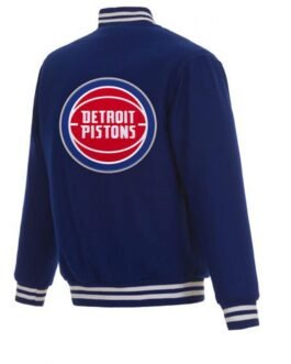 Varsity Detroit Pistons Royal Blue Wool Jacket