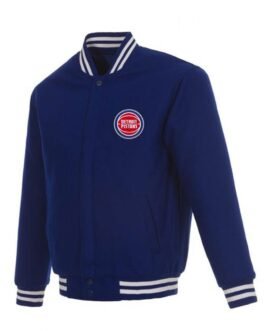 Varsity Detroit Pistons Royal Blue Wool Jacket