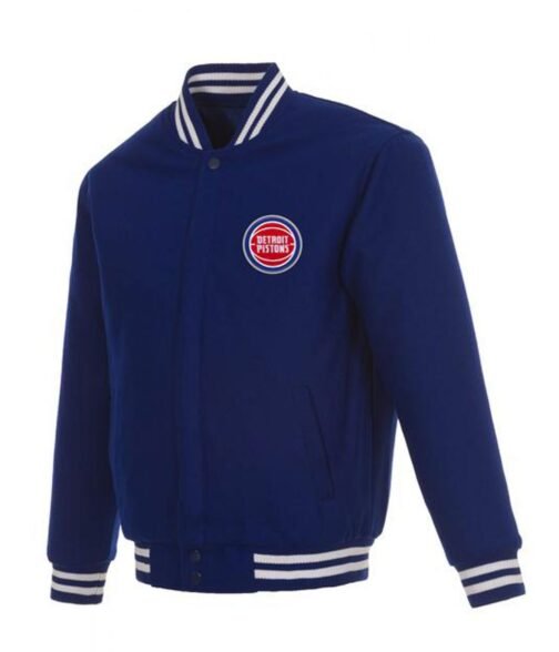 Varsity Detroit Pistons Royal Blue Wool Jacket