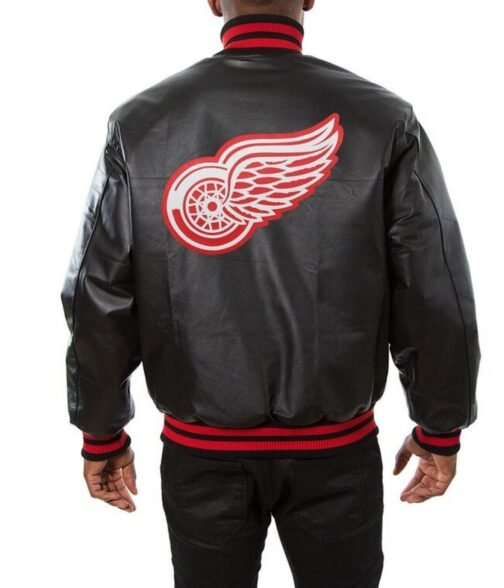 Varsity Detroit Red Wings Full Leather Jacket - Image 3
