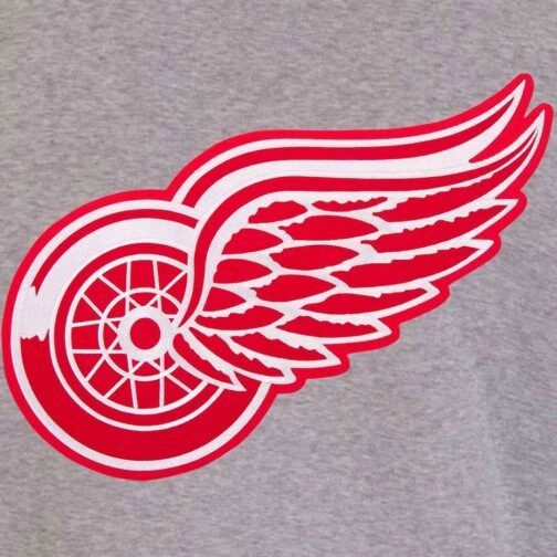 Detroit Red Wings Gray/Black Varsity Wool Full-Snap Jacket - Image 5
