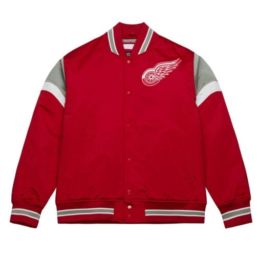 Detroit Red Wings Red Heavyweight Satin Jacket