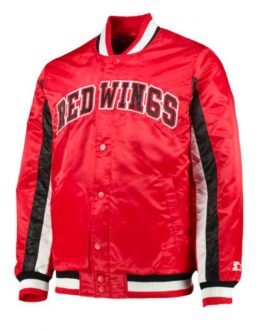 Detroit Red Wings Starter Red Satin Jacket