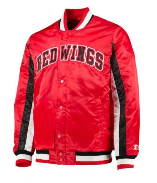 Detroit Red Wings Starter Red Satin Jacket