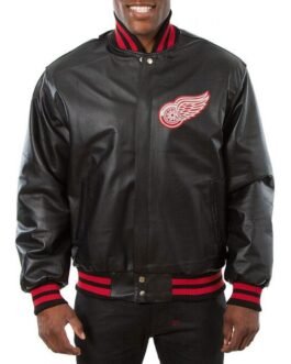 Varsity Detroit Red Wings Full Leather Jacket
