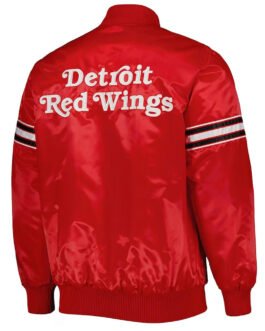 Detroit Red Wings Pick & Roll Red Satin Jacket
