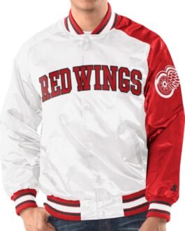 Detroit Red Wings Starter Red Satin Jacket