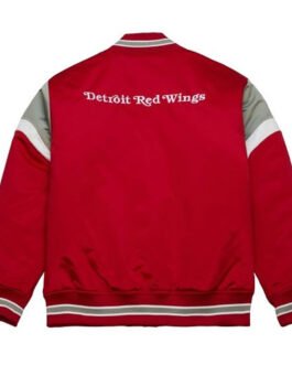 Detroit Red Wings Red Heavyweight Satin Jacket