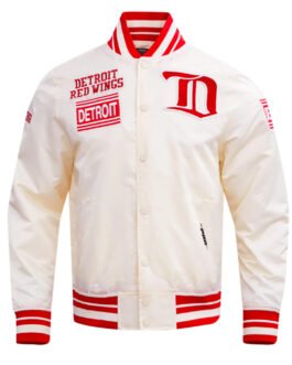 Detroit Red Wings Retro Classic Rib Satin Jacket