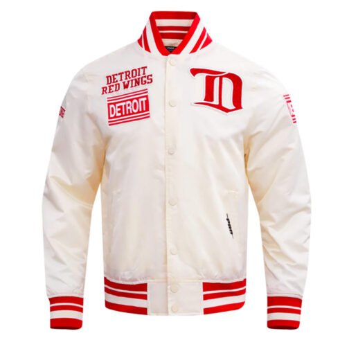 Detroit Red Wings Retro Classic Rib Satin Jacket