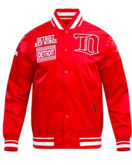 Detroit Red Wings Retro Classic Rib Satin Jacket