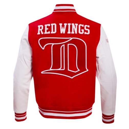 Detroit Red Wings Retro Classic Rib Varsity Jacket - Image 2