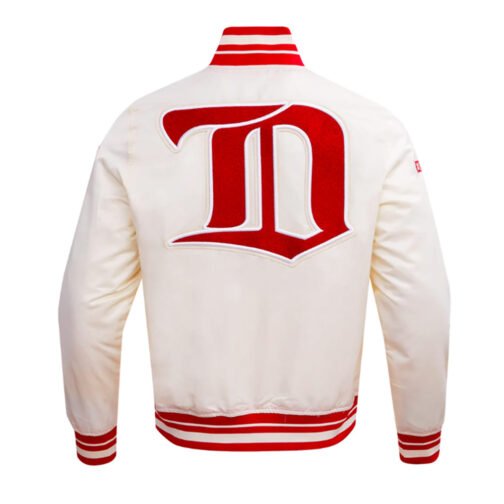 Detroit Red Wings Retro Classic Rib Satin Jacket - Image 3