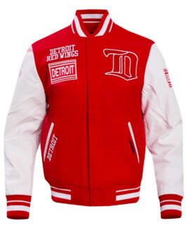 Detroit Red Wings Retro Classic Rib Varsity Jacket