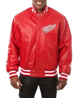 Varsity Detroit Red Wings Full Leather Jacket