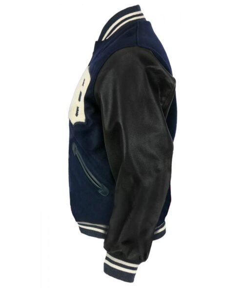 Black and Blue Detroit Tigers 1955 Letterman Jacket - Image 3