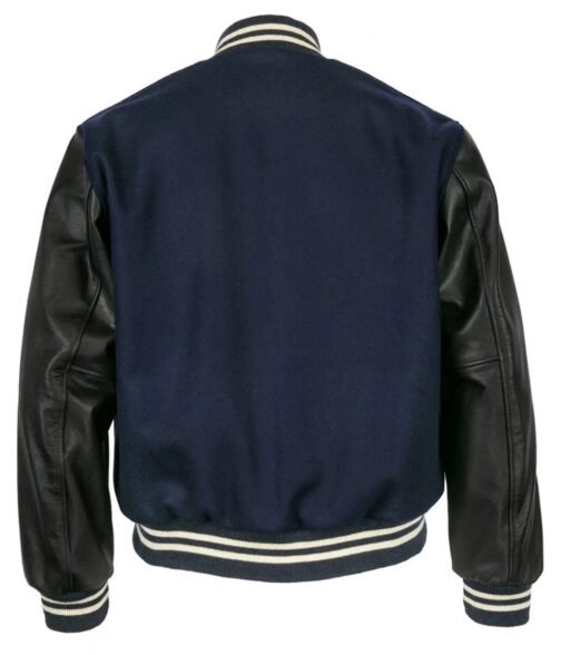 Black and Blue Detroit Tigers 1955 Letterman Jacket - Image 2