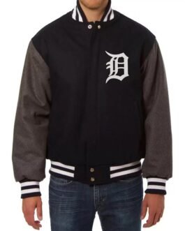 Detroit Tigers Letterman Two Tone Wool Jacket