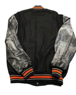 Detroit Tigers Black Letterman Jacket