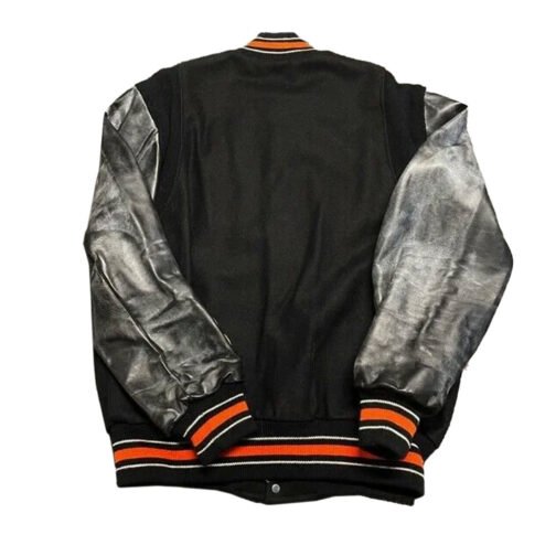 Detroit Tigers Black Letterman Jacket - Image 2