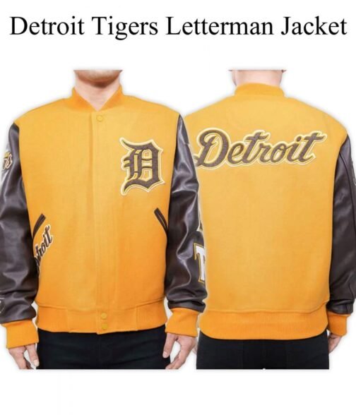 Detroit Tigers Logo Letterman Jacket - Image 9