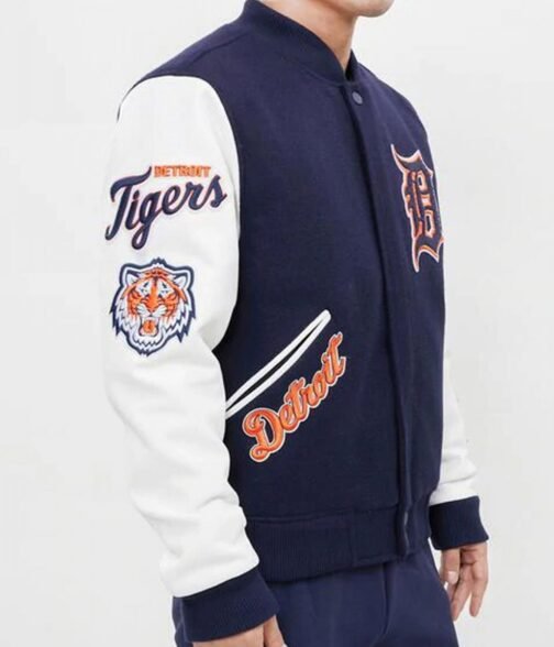 Detroit Tigers Logo Letterman Jacket - Image 5