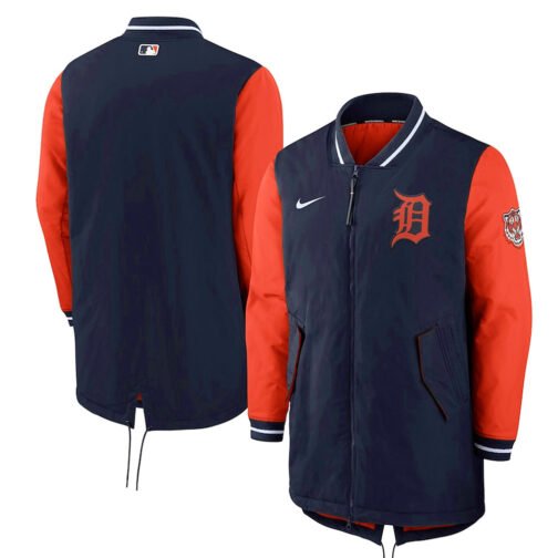 Detroit Tigers Dugout Performance Blue and Orange Jacket - Image 3