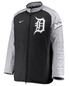 Dugout Performance Detroit Tigers Black and Gray Jacket
