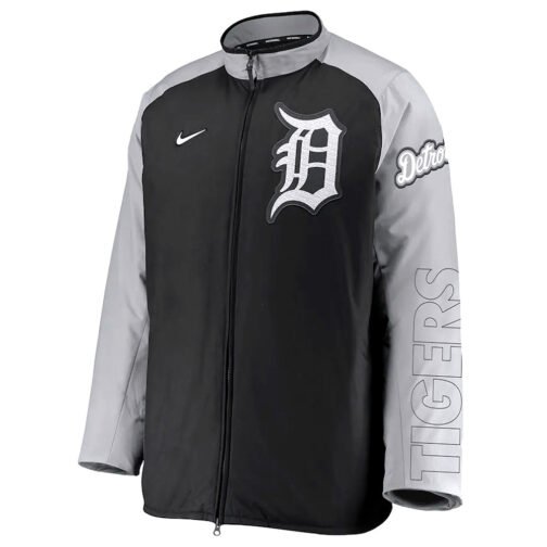 Dugout Performance Detroit Tigers Black and Gray Jacket